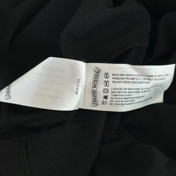 Chrome Hearts Black & Pink Neck Logo Longsleeve T-Shirt - Picture 5 of 7